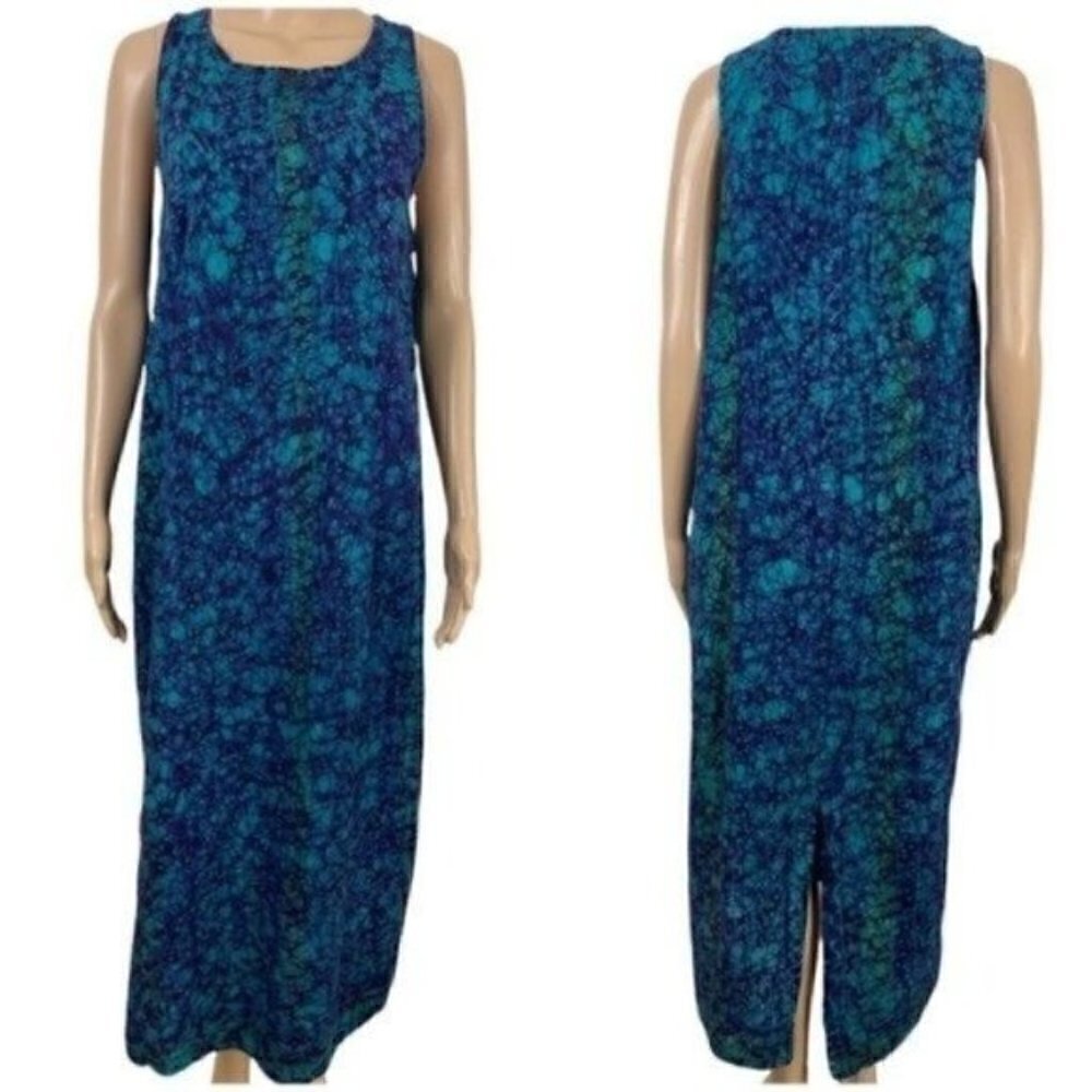 NNAMDI Ibenagu Spirit of Courage old style African tie dye sleeveless dress med